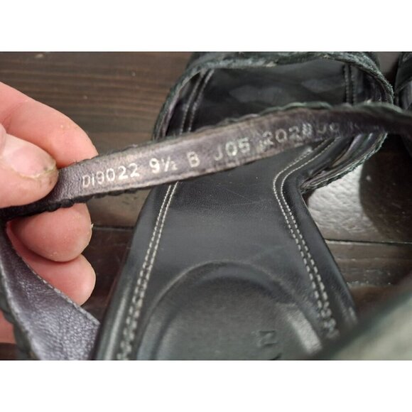 EUC Cole Haan Black Leather Strappy Heels/Sz. 9B - Picture 9 of 9